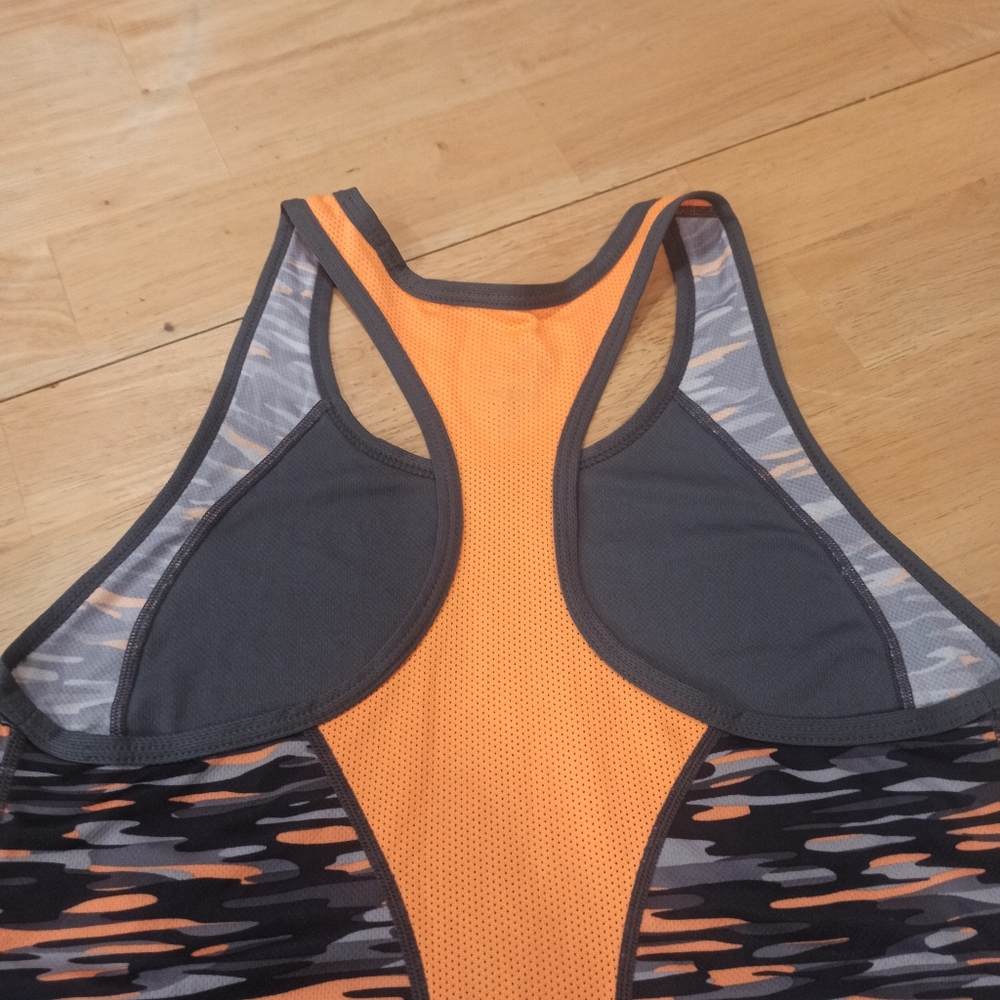 Nike Tank Top Womens XS gray orange Dri Fit  Running Athletic - Picture 8 of 16